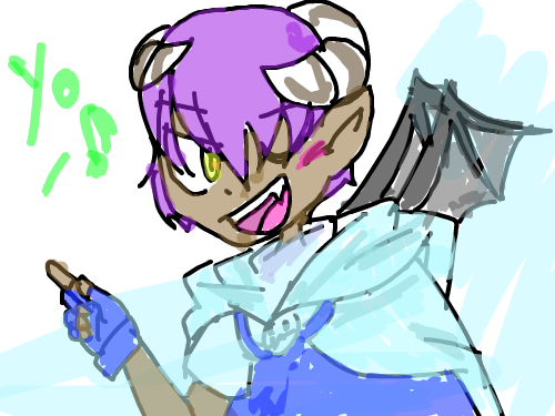 율리시오 보그나인이라고 합니다. : 이중인격 캐입니다.여기에 나온 아이는 이면...일겁니다.악마구요.좀 바보... 스케치판 ,sketchpan