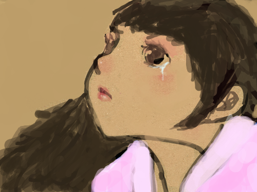 안녕 : 그냥 헤어져서 슬퍼하는 소녀 스케치판 ,sketchpan