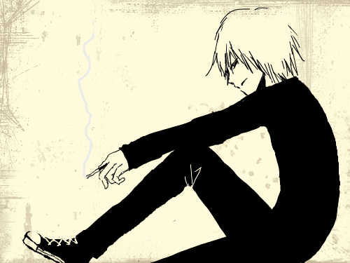 블랙 : 까치머리? 스케치판 ,sketchpan