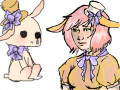 c: : sad bunny! 스케치판 ,sketchpan