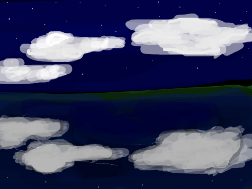 Reflection : reflection of a lake 스케치판 ,sketchpan
