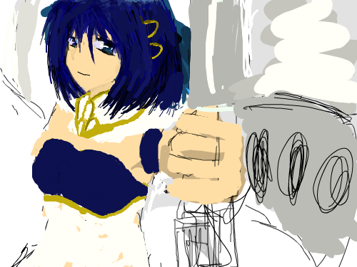 미완 : 사야카 미완머리색 너무찐해 스케치판 ,sketchpan