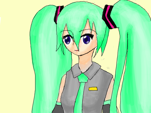 첫작 : 첫작으로 하츠네미쿠를 그렸츰^^ 스케치판 ,sketchpan