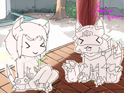 다크아몬X카제아제 : 너 줄려고 만들었따 요뇨속가.색칠은 못해서 그저 미안할뿐,폭풍눈물 스케치판 ,sketchpan