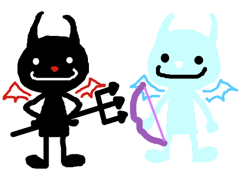 선과 악 : 시험기간때 낙서하던거 스케치판 ,sketchpan