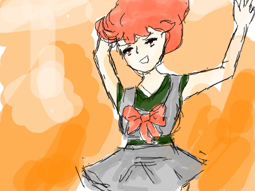 자유로운여자한명그릴려다가 : 잠자러달려가는여자그림 스케치판 ,sketchpan