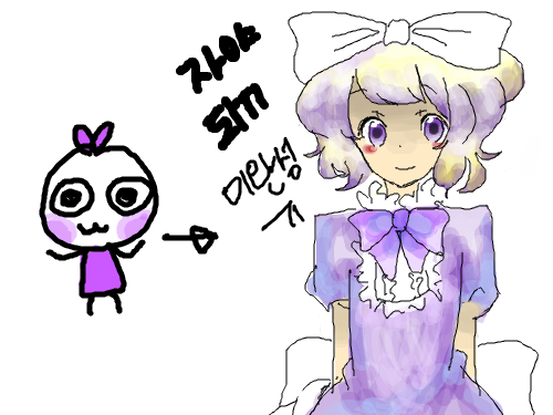 의인화 : 아..이시간에 뭐하는 짓이지... 스케치판 ,sketchpan