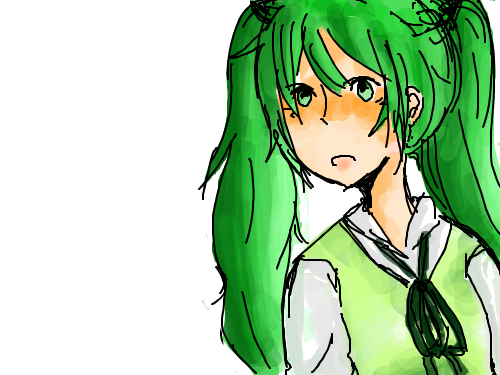 하츠네 미쿠 : 분명 미쿠를 그렸는데 얘는 누구. 스케치판 ,sketchpan