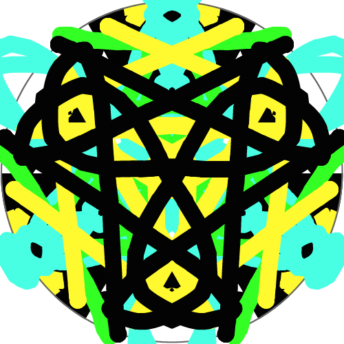 우주의 신비 : 우주를 뜻하는 검정과 노랑, 그리고 지구를 뜻하는 하늘과 초록을 넣어 신비를 표현했습니다 스케치판 ,sketchpan