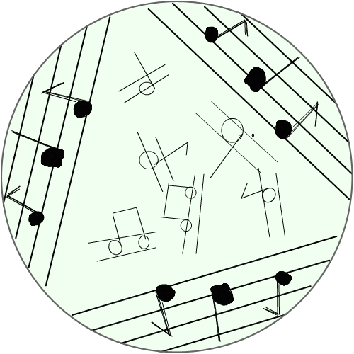 음표들의 춤 : 파랑나비=전규정 스케치판 ,sketchpan