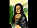 모나리자의 아픔 : 모나리자가 검은선때문에 고통을 격고있다. 스케치판 ,sketchpan