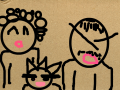 동그라미 가족사진 : 동그라미와 브러쉬로꾸미기 스케치판 ,sketchpan
