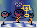올림픽은 한국이 우승!!!!! : 동그라미, 직선, 브러쉬로그렸음 스케치판 ,sketchpan