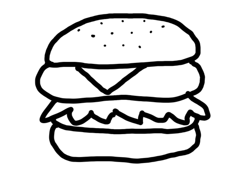 햄버그 : 햄버그 스케치판 ,sketchpan