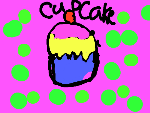 cupcake : a yummy cupcake. 스케치판 ,sketchpan