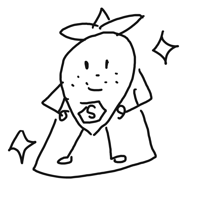 딸기 슈퍼.. : 딸기 슈퍼맨 스케치판 ,sketchpan