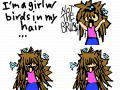 tangly... : i am a girl w birds in my hair, along w tangles and branches of trees. i know it all started w intentions good hearted, as my mother sat down and said please! i cried and i fussed, screaming,        NOT WITH THAT BRUSH! 스케치판 ,sketchpan