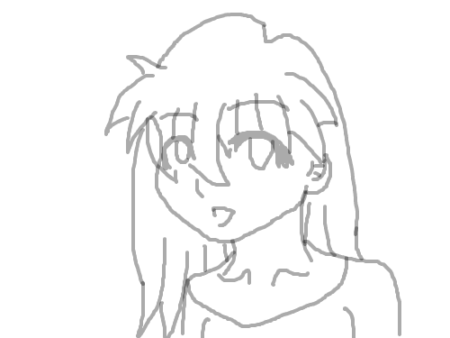 manga girl 1 : done with mouse 스케치판 ,sketchpan