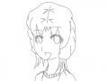Manga girl 3 : Mouse drawn 스케치판 ,sketchpan