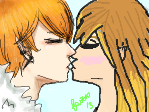 kiss : cute kiss got bored and did this 스케치판 ,sketchpan