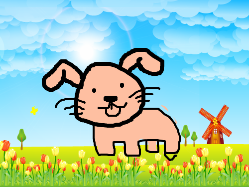 dog : This is a dog 스케치판 ,sketchpan