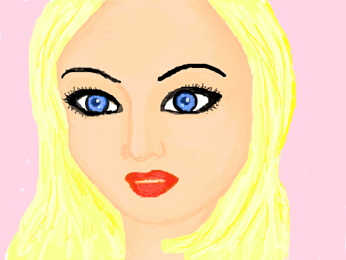 미완성금발미인 : 오늘은 여기까징내일 마저그려야지 스케치판 ,sketchpan