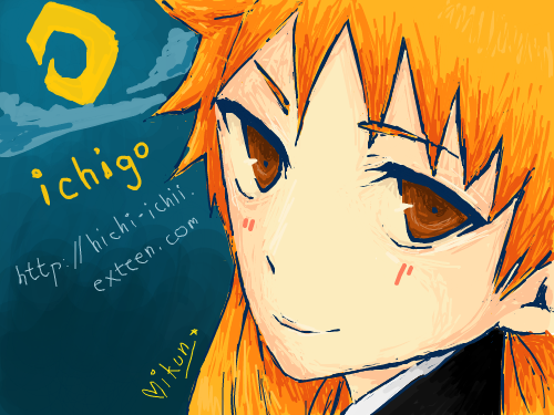 Kurosaki Ichigo : :D Ichigo with long hair i really love him ^^ 스케치판 ,sketchpan