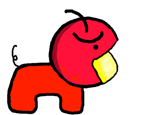 사과개 : 걍 사과개라고만 아삼 스케치판 ,sketchpan