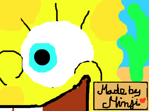 스폰지밥 : 첨으로 그림 스폰지밥입니다~! 스케치판 ,sketchpan