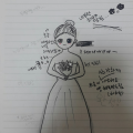 웨딩짤..... : 웨딩짤...인데여 네임펜 이 망ㅎ........하하하하핳 네임펜 덕분에(?) 그림을 망쳤네여.........하하하하하ㅏㅎ 스케치판 ,sketchpan