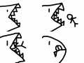 식사 : 식사하는 괴물(?) 스케치판 ,sketchpan