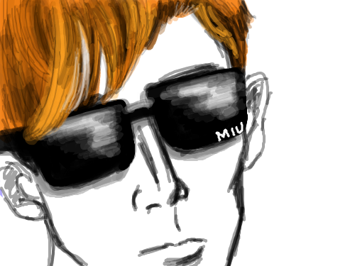 오렌지족 : 썬글라스깑지 스케치판 ,sketchpan