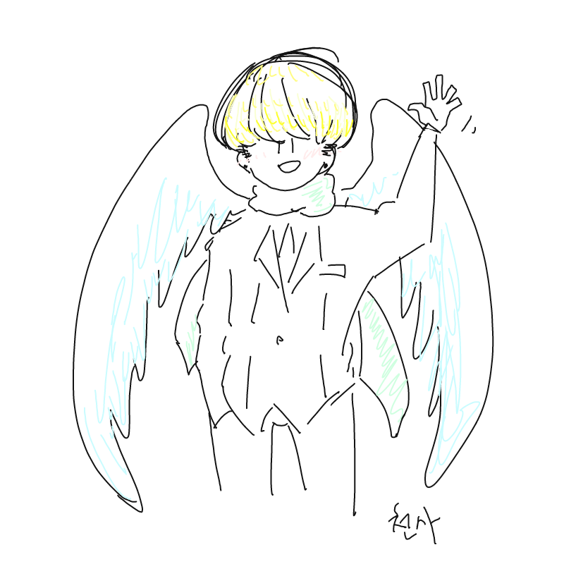 천사님.
자.. : 천사님.
자캐외형이 안짜진다(슬픔 스케치판 ,sketchpan