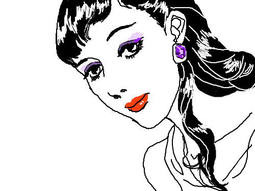 여인 : 그냥타불렛처음사용하는거라 시험삼아 그렸다... 스케치판 ,sketchpan