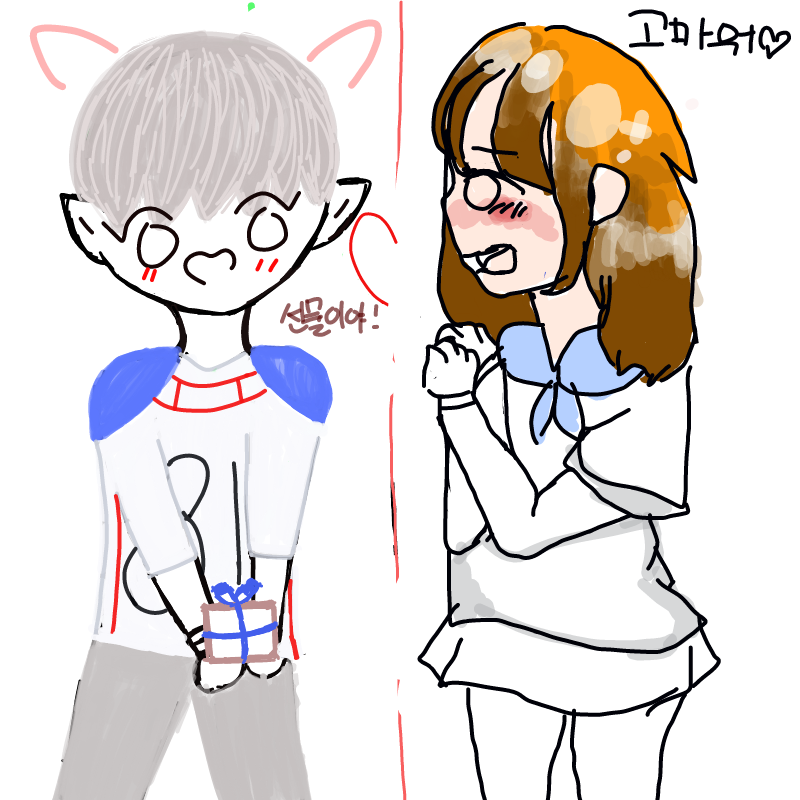 업.....피.. : 업.....피부를 못칠해써오...드라마 봐야대서..(그래두 고백 받았댜♥) 스케치판 ,sketchpan