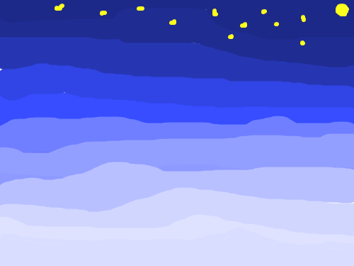 별이 빛나는 밤에(?) : 바다를 그리려다 결국에는 이렇게 되었다는 매우 슬픈 이야기 스케치판 ,sketchpan