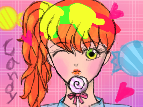 머리띠소녀 : ............................. 스케치판 ,sketchpan