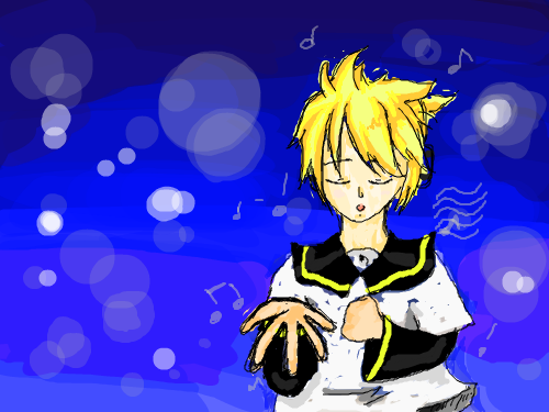 카가미네 렌 : ㅜㅜ.. 망햇따... 스케치판 ,sketchpan