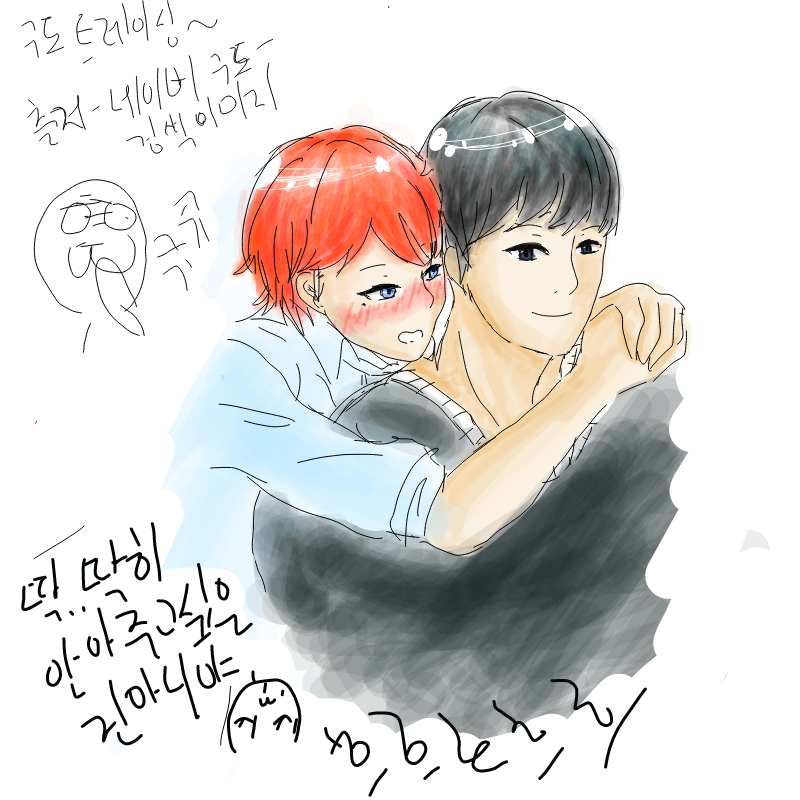 구도 이미.. : 구도 이미지를 보고 트레이싱 했습니다.
 흐힛 좋다 남츤.. 핡 스케치판 ,sketchpan