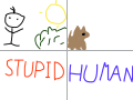 stupid human : stupid human cat dog 스케치판 ,sketchpan