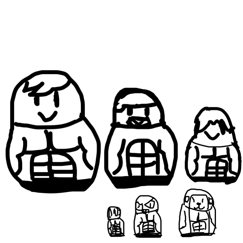 근육 마트.. : 근육 마트료시카 스케치판 ,sketchpan