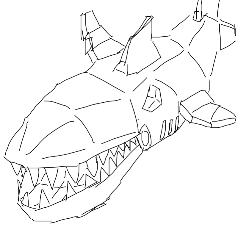 초대형 상.. : 초대형 상어 잠수함 스케치판 ,sketchpan