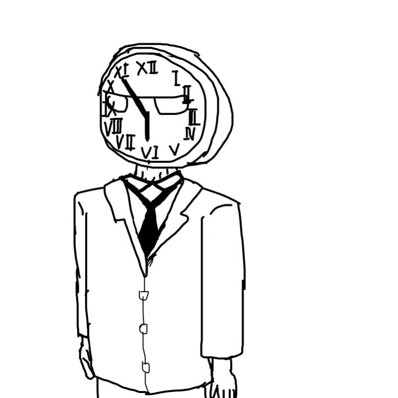 시계 의인.. : 시계 의인화 스케치판 ,sketchpan