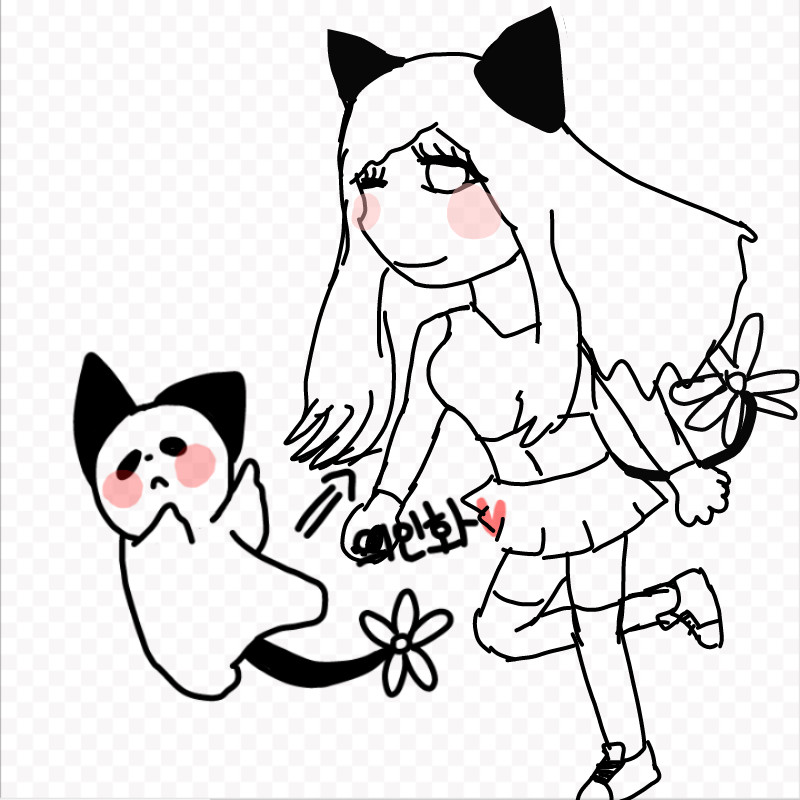 고양이 의.. : 고양이 의인화 스케치판 ,sketchpan