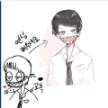 공기n님이 .. : 공기n님이 이어그려주셨어요!!!!으아아아....미소년.....너무 감사합니다!!! 스케치판 ,sketchpan