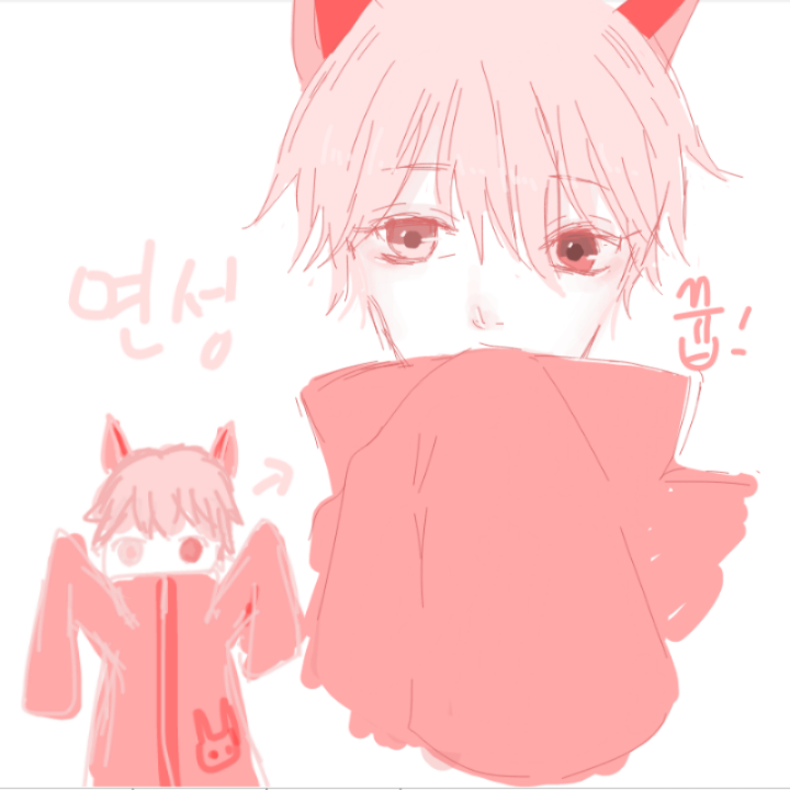 뀨몬쟝님이.. : 뀨몬쟝님이 이어그려주셨어요!!미련개탱이는 심쿵사로 죽었습니다.. 스케치판 ,sketchpan