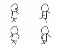 달리기 : 아 어색해; 스케치판 ,sketchpan