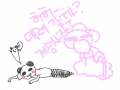저승사자. 얘 데려갈까? : 하늘로 갈뻔한 판다킴님 스케치판 ,sketchpan