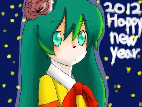 미쿠 : 새해기념 미쿠한복으로 해보았습니다. 스케치판 ,sketchpan