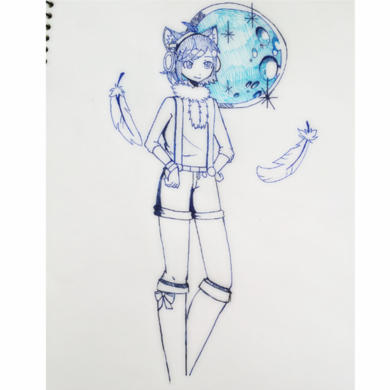 아바타가 .. : 아바타가 닻빛를 고양이입니다 스케치판 ,sketchpan